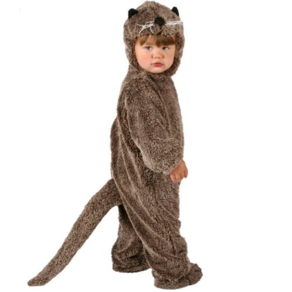 Brown Furry Otter Kids Costume
